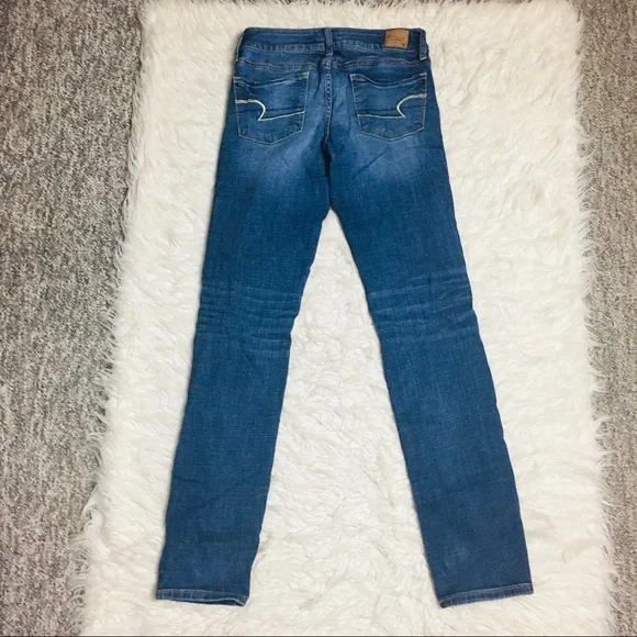 American Eagle Outfitters Skinny Jeans Ripped Size 4 - Picture 9 of 15